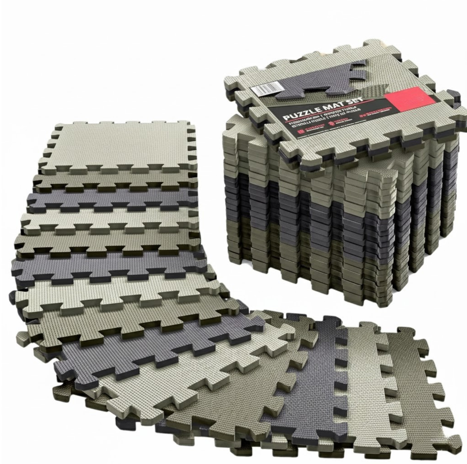 Interlocking EVA Foam Exercise Floor Mat Set for Home Gym or Garage