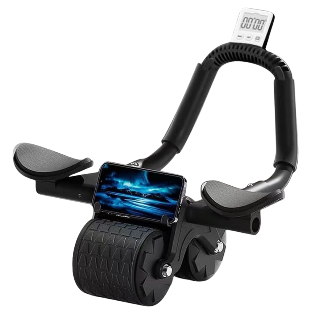 Rebound Core Training Ab Roller with Dual Wheels and Elbow Pads