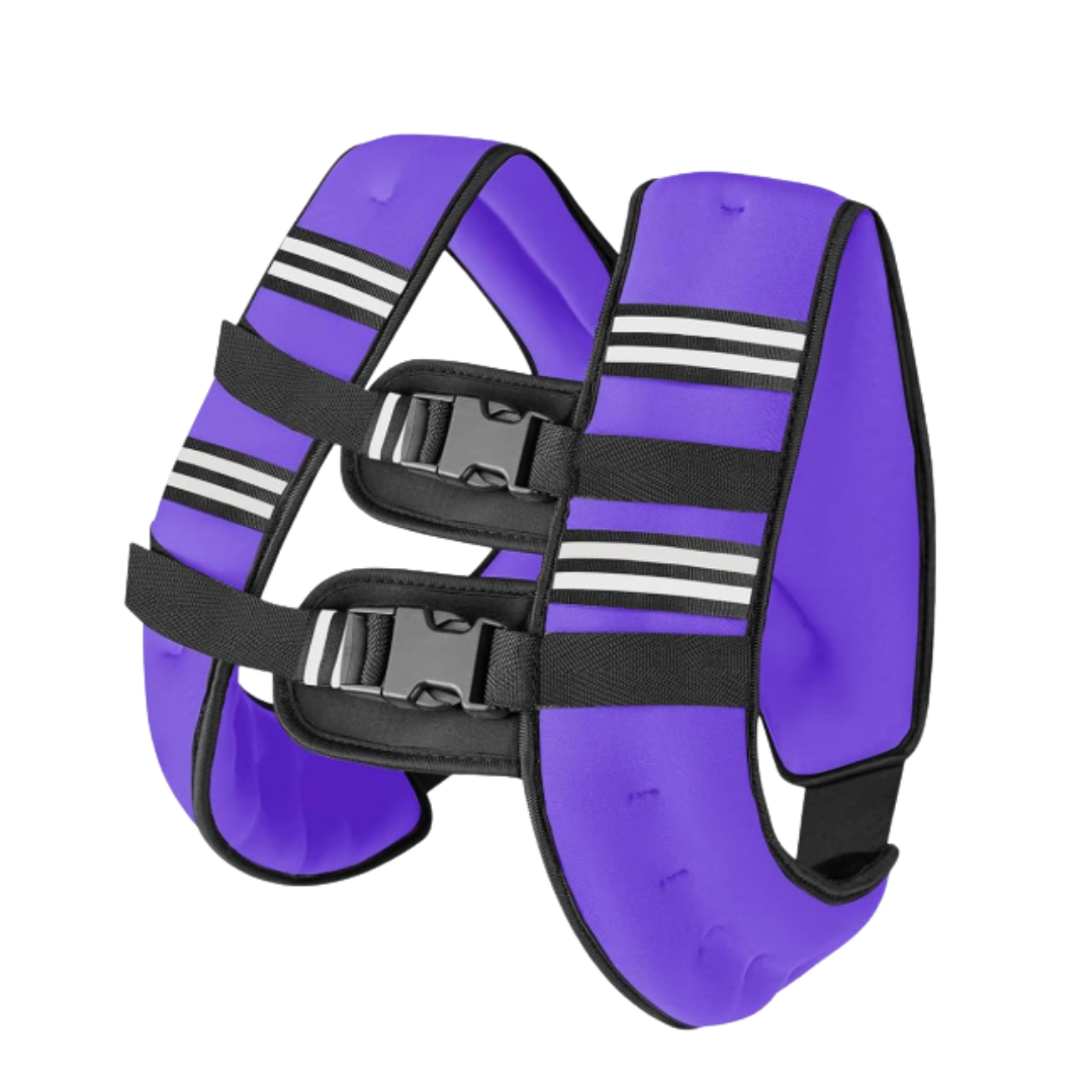 Adjustable Neoprene Weighted Vest with Reflective Stripes and Dual Straps