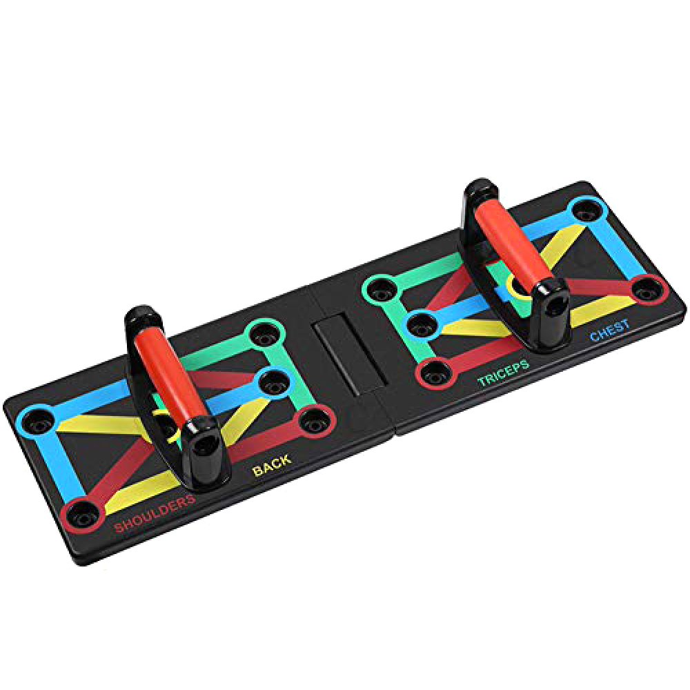 Foldable 12-in-1 Push-Up Board with Handles for Home Workout