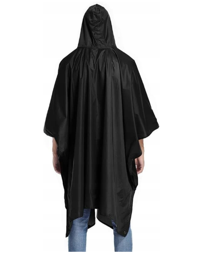 Multi-Use Rain Poncho with Backpack Cover & Storage Pouch