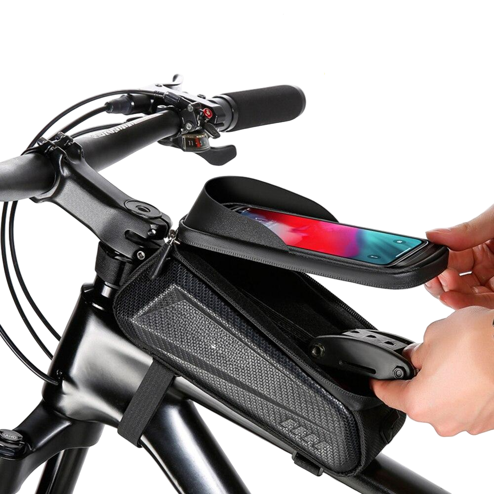 Bike Phone Mount with Storage Compartment